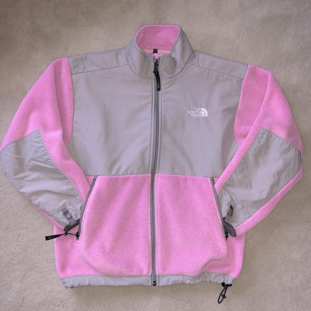 The North Face Pink and Gray Denali Jacket Excellent Condition